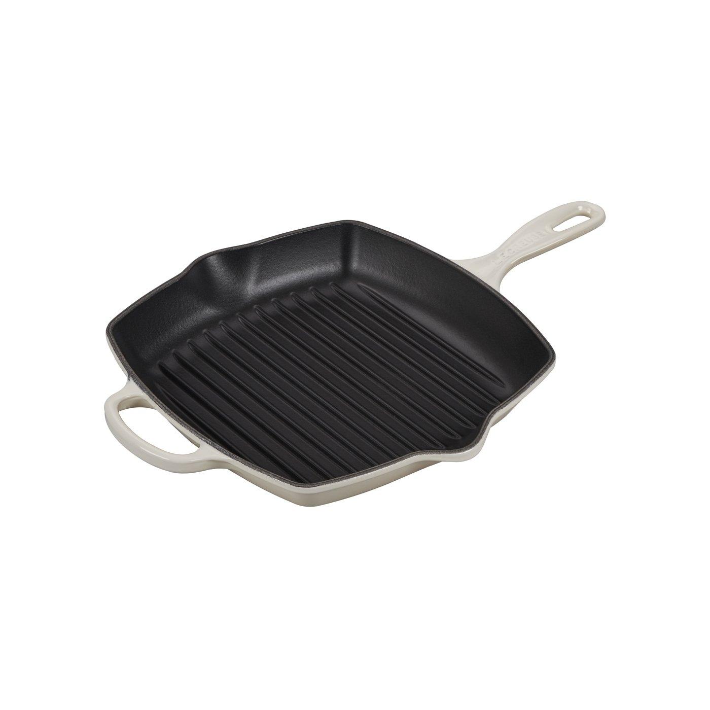 Le Creuset Støbejern grillpande 26x26 cm Signature Meringue