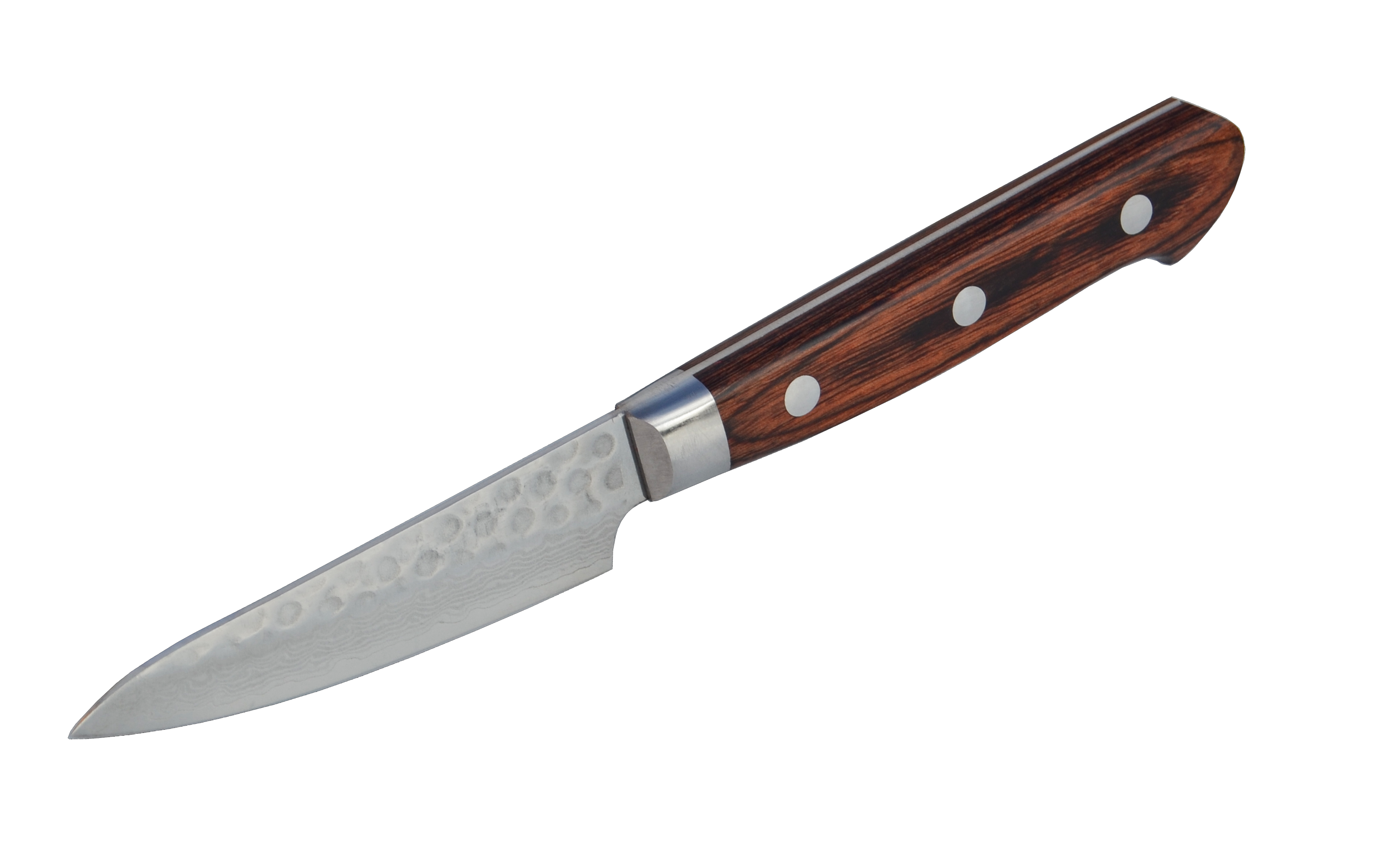 Cibumic Elite japansk urtekniv 8 cm med VG-10 damaskusstål og pakkatræshåndtag