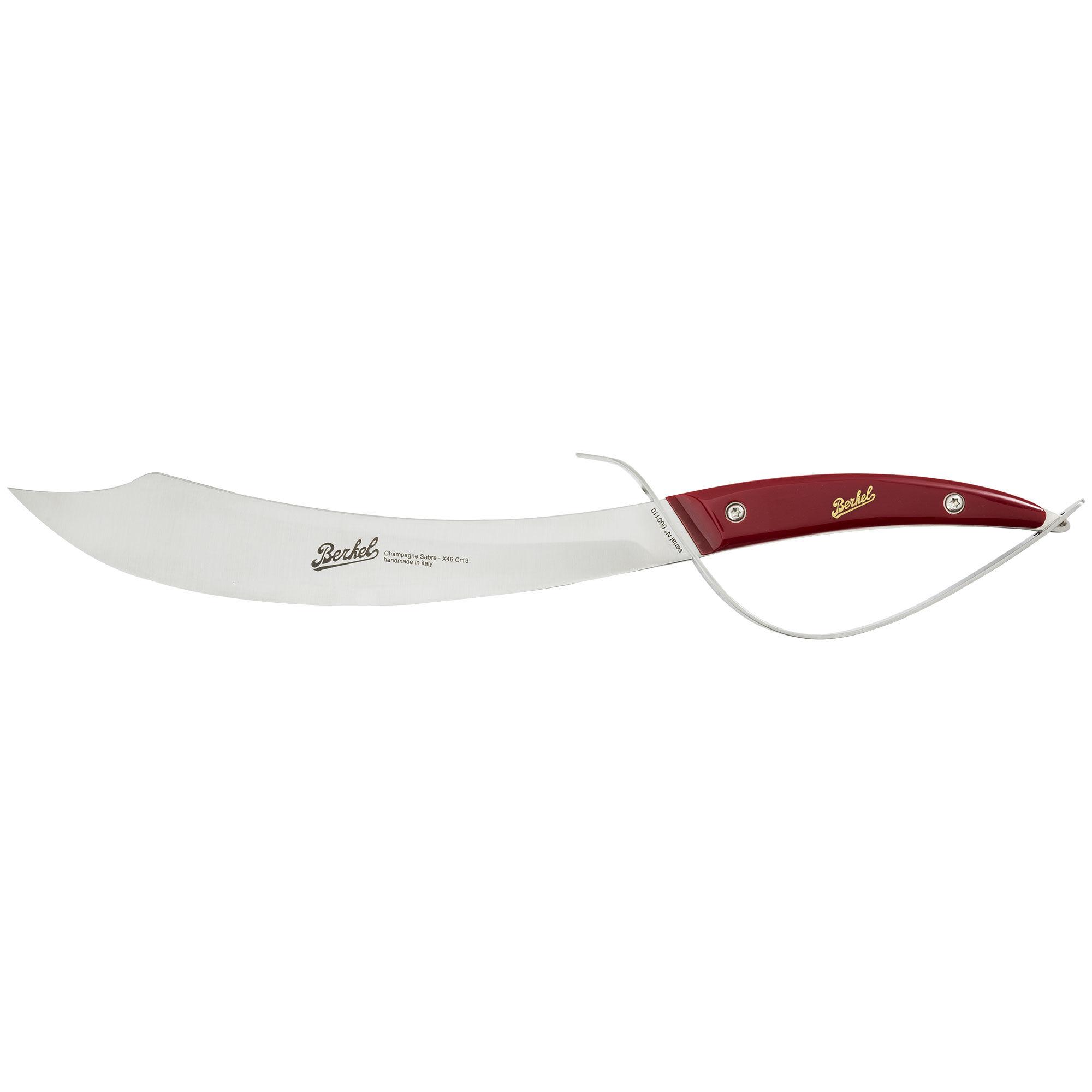 Berkel Elegance champagnesabel 45 cm i rød resin og rustfrit stål
