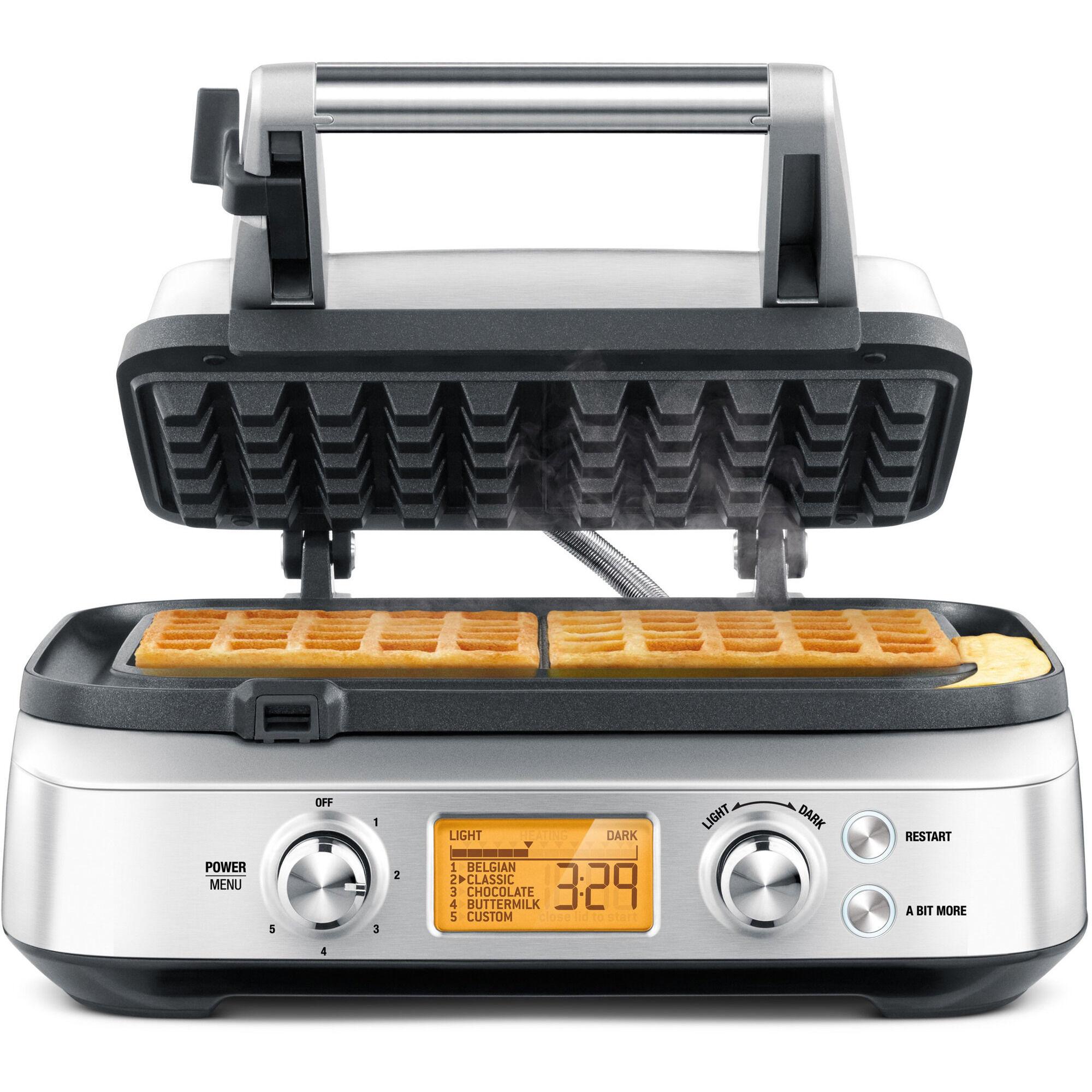 Sage the Smart Waffle Pro BWM620 vaffeljern i børstet stål