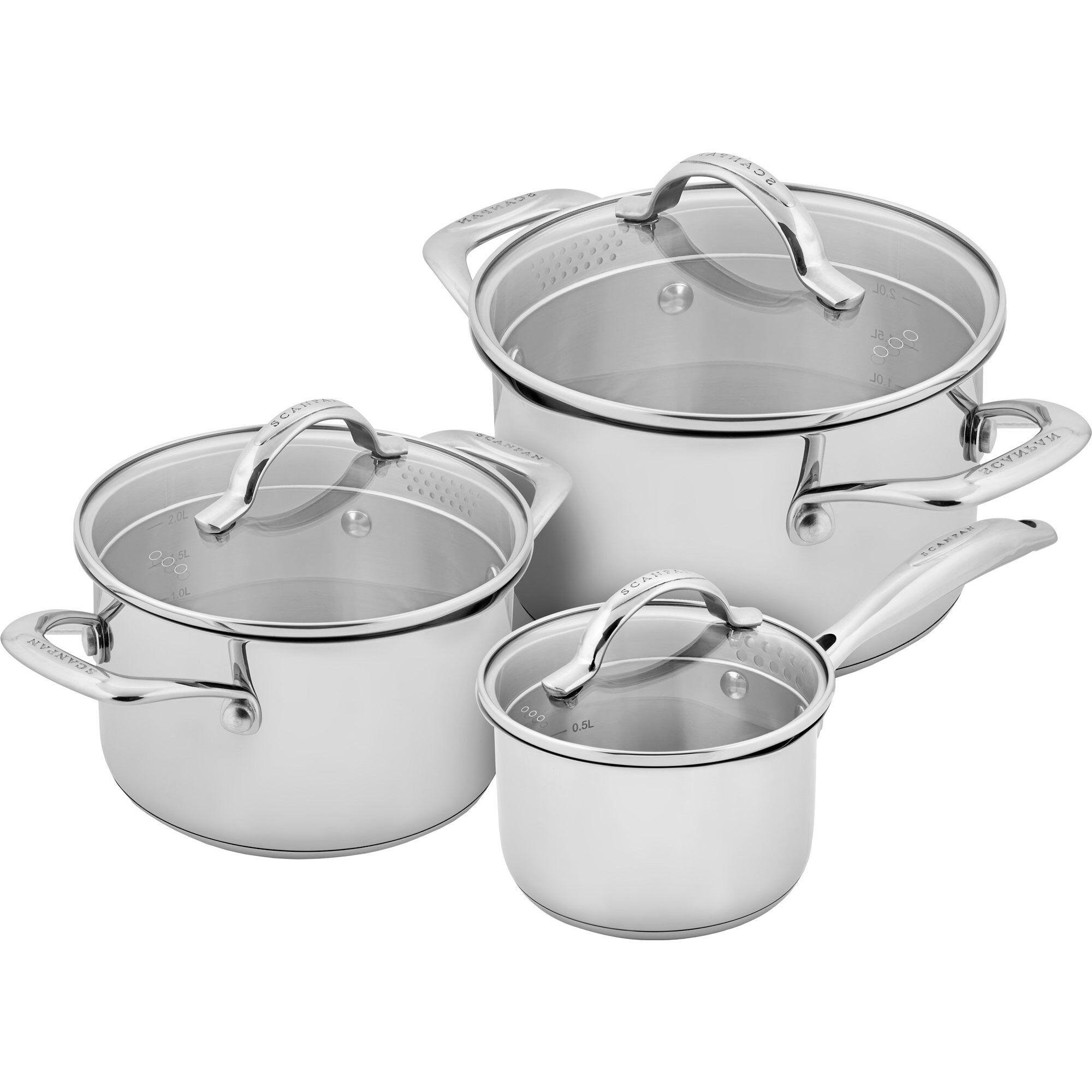 Scanpan STS Grydesæt 3 dele rustfrit stål