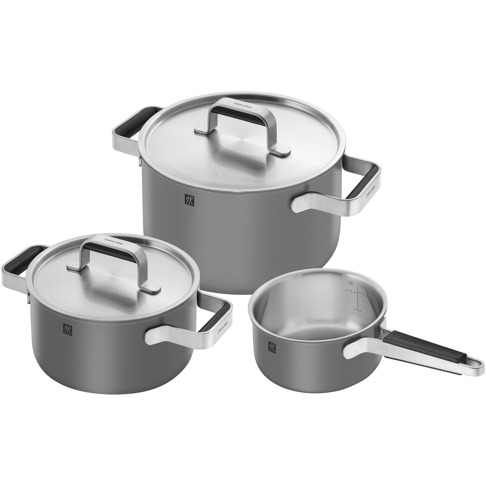 Zwilling Pure grydesæt 3 dele rustfrit stål grå