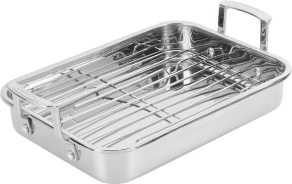 Scanpan STS bradepande med rist 42x26 cm i rustfrit stål, induktionsklar