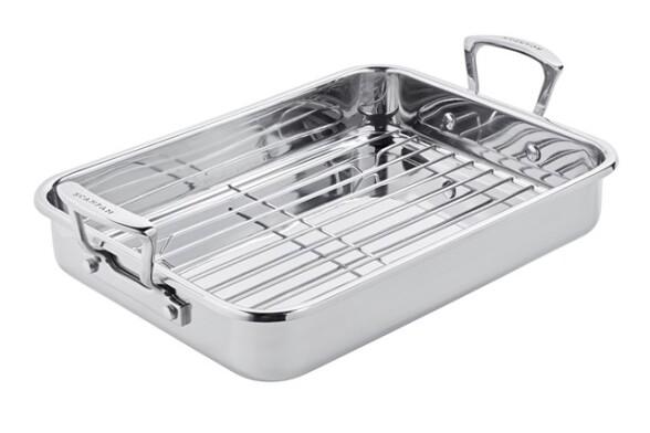 Scanpan Impact bradepande med rist 42,5x26 cm i rustfrit stål til induction