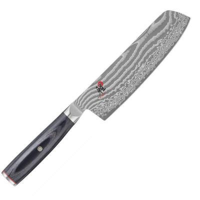Miyabi 5000FCD 17 cm nakiri kniv damaskusstål FC61 Pakka-træskaft