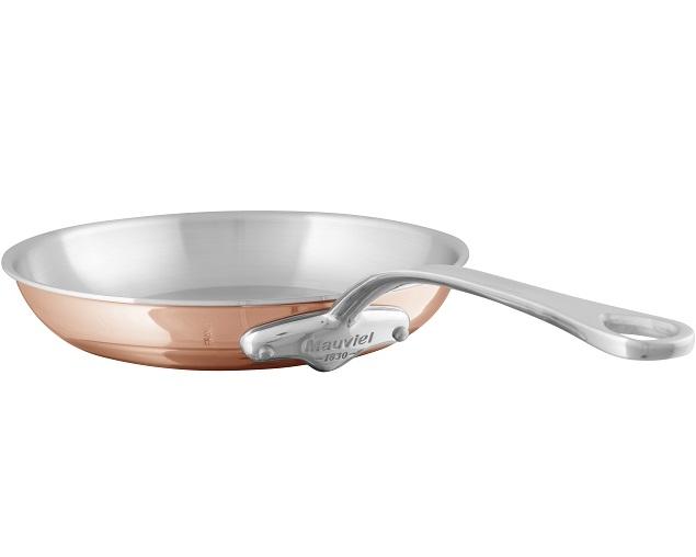 Mauviel M'6s stegepande 30 cm i massiv kobber med stålhåndtag
