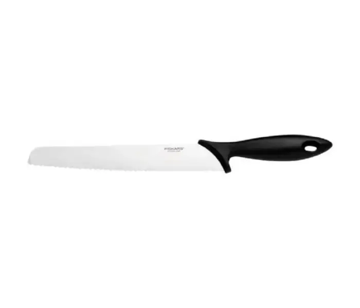 Fiskars Essential Brødkniv i sort og stål