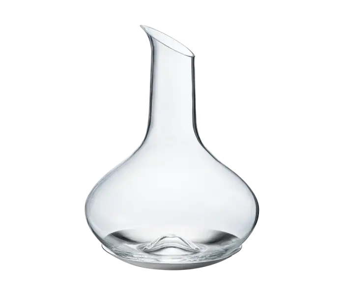 Georg Jensen SKY vinkaraffel i glas og rustfrit stål med drypfri funktion