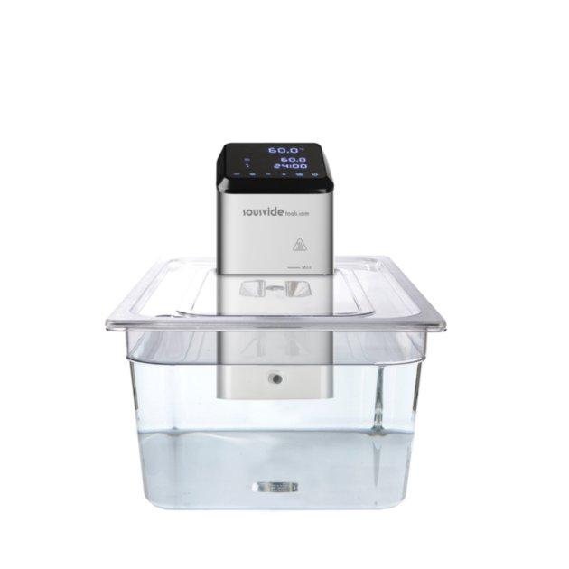 Sous vide-kar 20 liter med låg tilpasset iVide Plus WiFi cirkulator