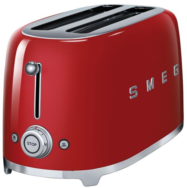 Smeg TSF02RDEU 4-skiver brødrister i rød - retro design