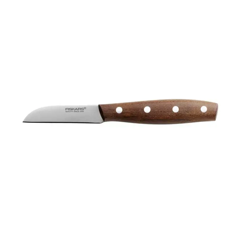 Fiskars Norr urtekniv 7 cm med birketræshåndtag og rustfri stålklinge