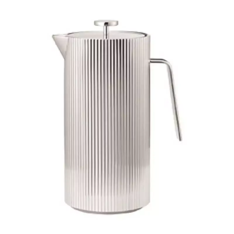Georg Jensen Bernadotte stempelkande med rustfrit stål stel og glas