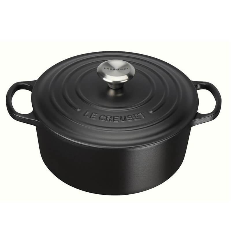 Le Creuset Signature Støbejernsgryde 26 cm 5,3 L, mat sort