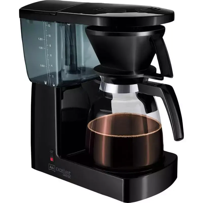 Melitta Excellent Grande 3.0 AsO filterkaffemaskine i sort med glaskande