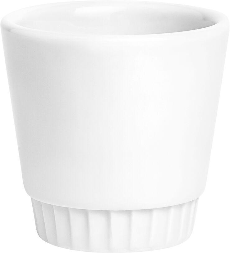 Pillivuyt Toulouse ramekin høj 18 cl hvid porcelæn med ribbet design