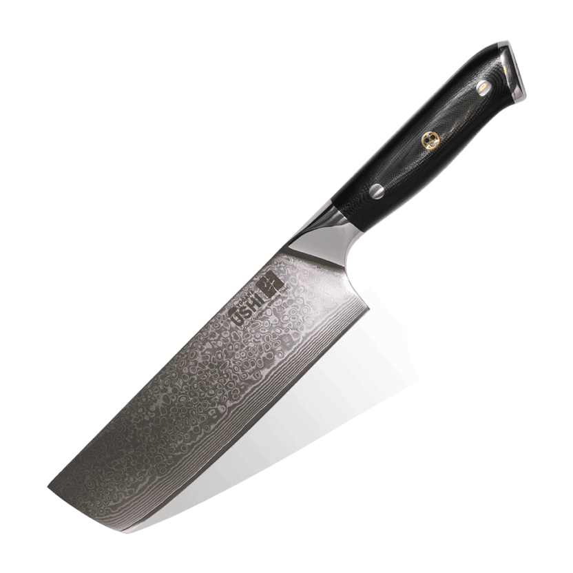 Ushi nakiri 185 mm japansk grøntsagskniv damaskusstål VG-10 67 lag